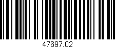 Código de barras (EAN, GTIN, SKU, ISBN): '47697.02'