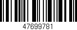 Código de barras (EAN, GTIN, SKU, ISBN): '47699781'