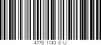 Código de barras (EAN, GTIN, SKU, ISBN): '4770_1143_0_U'