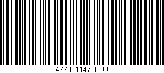 Código de barras (EAN, GTIN, SKU, ISBN): '4770_1147_0_U'