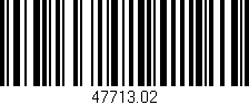 Código de barras (EAN, GTIN, SKU, ISBN): '47713.02'
