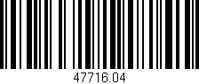 Código de barras (EAN, GTIN, SKU, ISBN): '47716.04'
