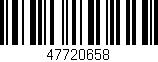 Código de barras (EAN, GTIN, SKU, ISBN): '47720658'