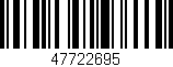 Código de barras (EAN, GTIN, SKU, ISBN): '47722695'