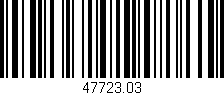 Código de barras (EAN, GTIN, SKU, ISBN): '47723.03'