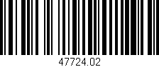 Código de barras (EAN, GTIN, SKU, ISBN): '47724.02'