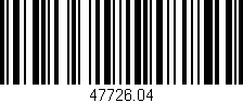 Código de barras (EAN, GTIN, SKU, ISBN): '47726.04'