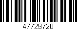 Código de barras (EAN, GTIN, SKU, ISBN): '47729720'