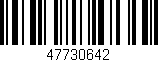 Código de barras (EAN, GTIN, SKU, ISBN): '47730642'