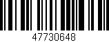 Código de barras (EAN, GTIN, SKU, ISBN): '47730648'