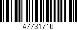 Código de barras (EAN, GTIN, SKU, ISBN): '47731716'