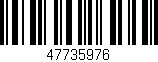 Código de barras (EAN, GTIN, SKU, ISBN): '47735976'