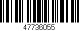 Código de barras (EAN, GTIN, SKU, ISBN): '47736055'