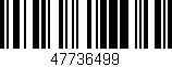 Código de barras (EAN, GTIN, SKU, ISBN): '47736499'