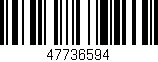 Código de barras (EAN, GTIN, SKU, ISBN): '47736594'