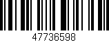 Código de barras (EAN, GTIN, SKU, ISBN): '47736598'