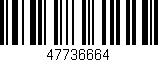 Código de barras (EAN, GTIN, SKU, ISBN): '47736664'