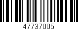 Código de barras (EAN, GTIN, SKU, ISBN): '47737005'