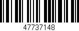 Código de barras (EAN, GTIN, SKU, ISBN): '47737148'