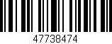 Código de barras (EAN, GTIN, SKU, ISBN): '47738474'