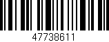 Código de barras (EAN, GTIN, SKU, ISBN): '47738611'