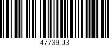 Código de barras (EAN, GTIN, SKU, ISBN): '47739.03'