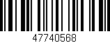 Código de barras (EAN, GTIN, SKU, ISBN): '47740568'