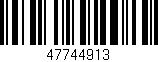 Código de barras (EAN, GTIN, SKU, ISBN): '47744913'