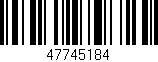Código de barras (EAN, GTIN, SKU, ISBN): '47745184'