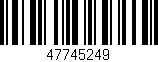 Código de barras (EAN, GTIN, SKU, ISBN): '47745249'