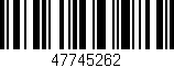 Código de barras (EAN, GTIN, SKU, ISBN): '47745262'