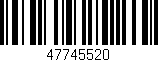 Código de barras (EAN, GTIN, SKU, ISBN): '47745520'