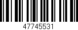 Código de barras (EAN, GTIN, SKU, ISBN): '47745531'