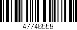 Código de barras (EAN, GTIN, SKU, ISBN): '47746559'