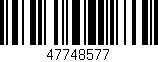 Código de barras (EAN, GTIN, SKU, ISBN): '47748577'