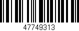 Código de barras (EAN, GTIN, SKU, ISBN): '47749313'