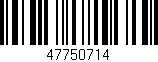 Código de barras (EAN, GTIN, SKU, ISBN): '47750714'