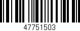 Código de barras (EAN, GTIN, SKU, ISBN): '47751503'