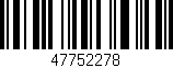 Código de barras (EAN, GTIN, SKU, ISBN): '47752278'