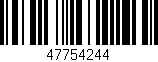 Código de barras (EAN, GTIN, SKU, ISBN): '47754244'