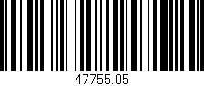 Código de barras (EAN, GTIN, SKU, ISBN): '47755.05'