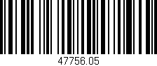 Código de barras (EAN, GTIN, SKU, ISBN): '47756.05'