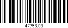 Código de barras (EAN, GTIN, SKU, ISBN): '47756.06'