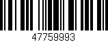 Código de barras (EAN, GTIN, SKU, ISBN): '47759993'
