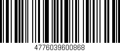 Código de barras (EAN, GTIN, SKU, ISBN): '4776039600868'