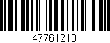 Código de barras (EAN, GTIN, SKU, ISBN): '47761210'