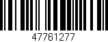 Código de barras (EAN, GTIN, SKU, ISBN): '47761277'