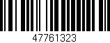 Código de barras (EAN, GTIN, SKU, ISBN): '47761323'