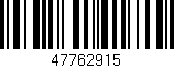 Código de barras (EAN, GTIN, SKU, ISBN): '47762915'