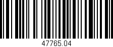 Código de barras (EAN, GTIN, SKU, ISBN): '47765.04'